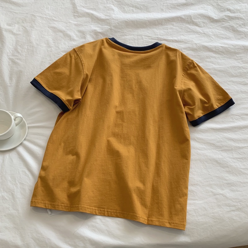 NRVP Áo thun nữ tay ngắn in hình phong cách Hàn Quốc thời trang mùa hè 2022