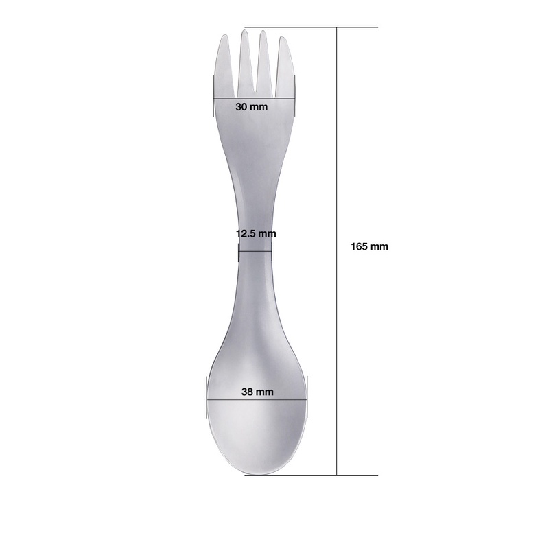 Muỗng nĩa 2 đầu bằng titan thích hợp cho dã ngoại | BigBuy360 - bigbuy360.vn