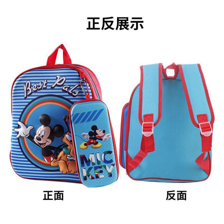 Balo 3d kèm hộp bút cho bé hình các nhân vật hoạt hình Giá Tận Kho