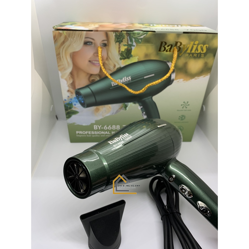 Máy sấy tóc , máy sấy tóc công suất lớn 2 chiều nóng lạnh BABYLISS 6688 7000W tặng kèm đầu thổi bảo hành 6 tháng
