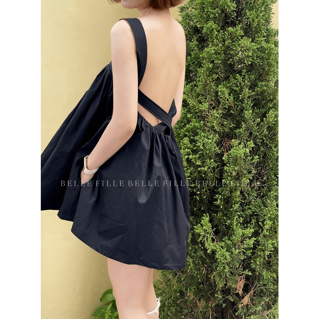 Bellia dress Váy hở lưng dây chéo