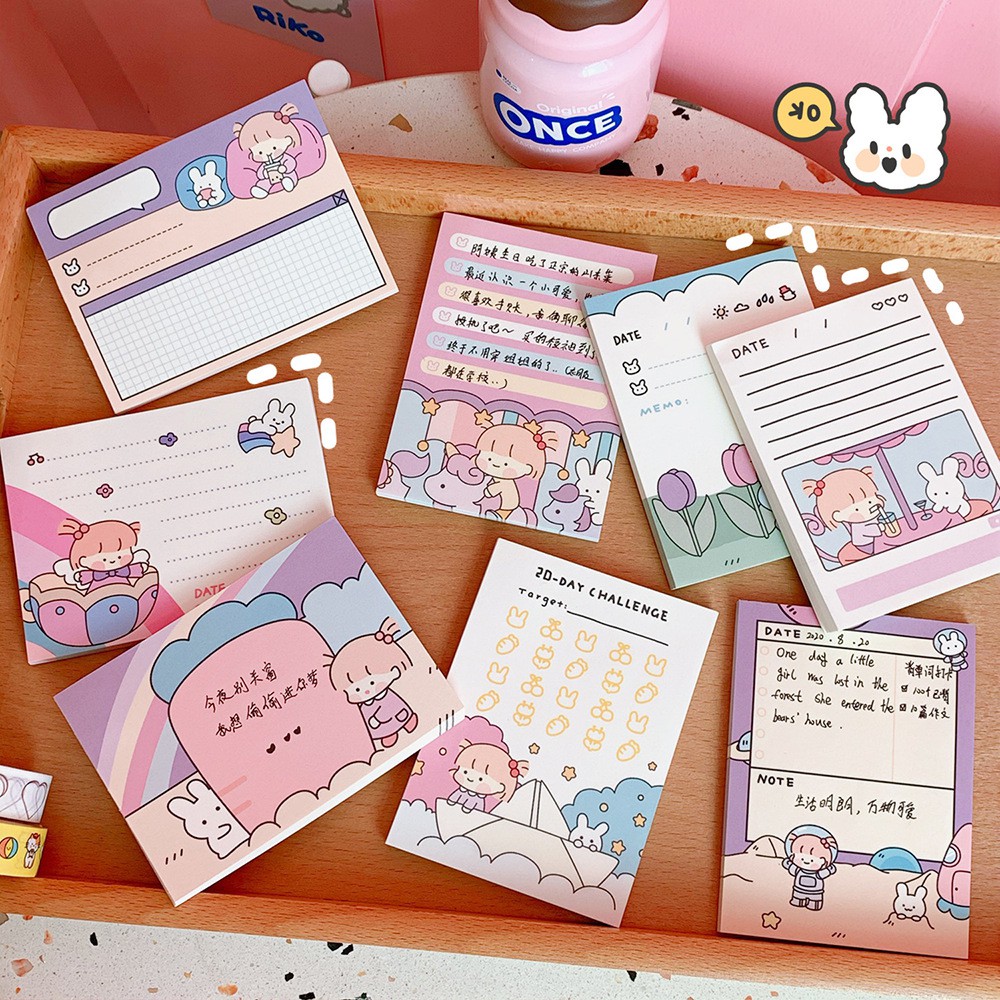 Giấy note - sticky note màu pastel xinh xắn