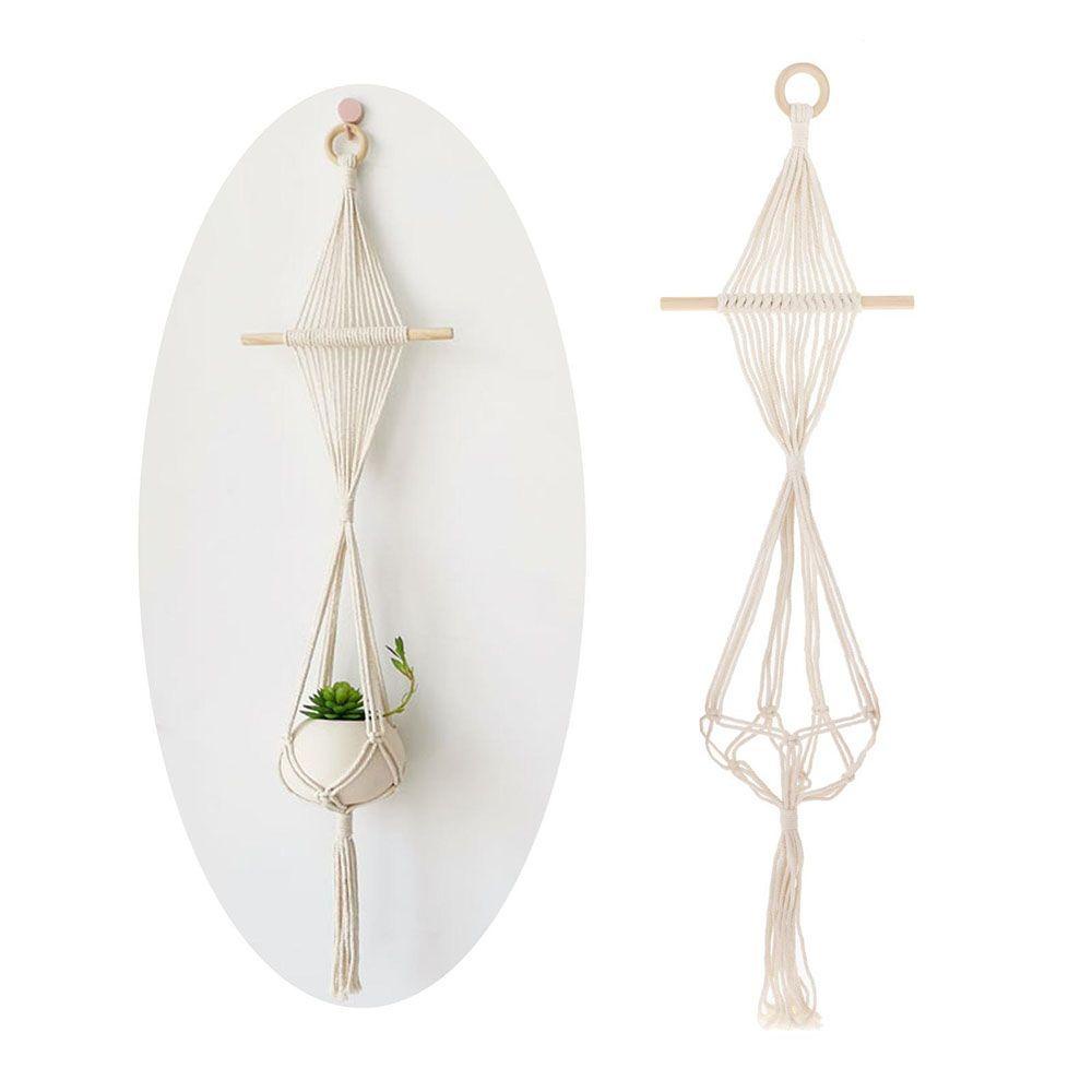 Giá Đỡ Chậu Cây Bằng Dây Cotton Bện Treo Tường Trang Trí