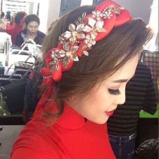 [ Có sẵn ] Mấn cô dâu cho áo dài cách tân sang trọng Hàng thủ công ( giao mẫu ngẫu nhiên ) 👰🏻👰🏻👰🏻