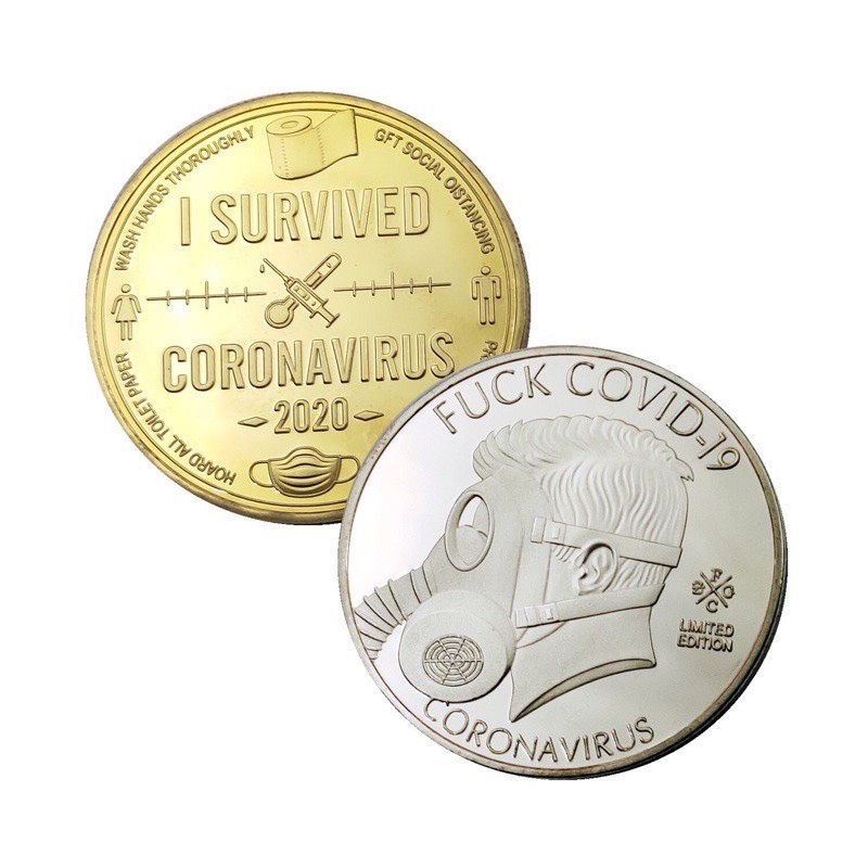 Đồng Xu Chống Covi Mạ Vàng 24k