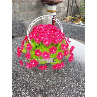 Combo hoa gấm cánh bầu. cánh cúc ( gồm chai 1.2 ml+hoa+lá+xốp)