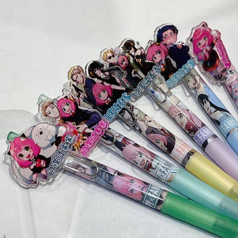 6 Bút Mực Gel Họa Tiết Anime SPY x FAMILY Loid Forger Anya Forger Yor Forger