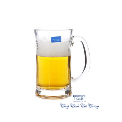 ĐẠI LÝ OCEAN CHÍNH HÃNG Bộ 6 Cốc Ly Bia Có Quai Uống Bia Thủy Tinh Đẹp Lugano Mug Ocean – P00740 (330ml)