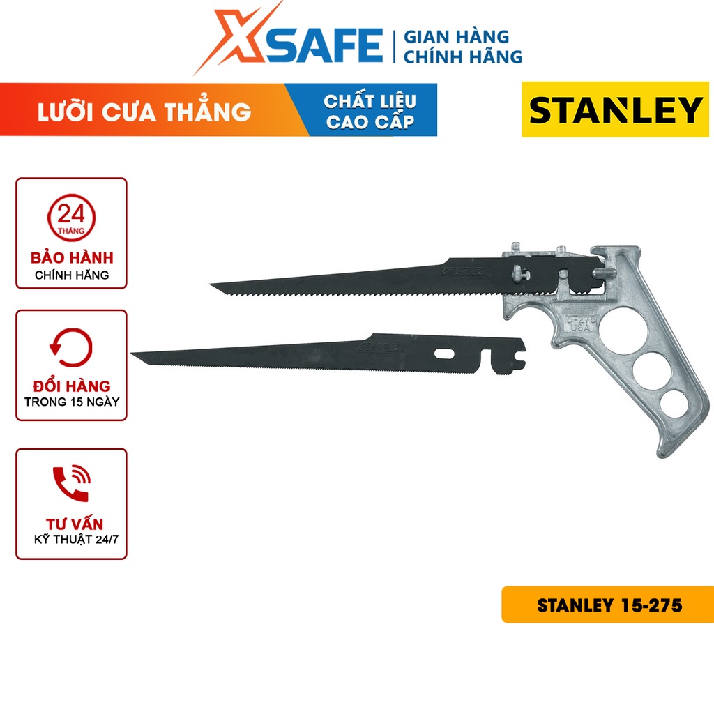 Cưa cầm tay STANLEY 15-275 lưỡi cưa thẳng 4 chiều Cưa tay Stanley thép cao cấp cứng cáp, lưỡi cưa dày