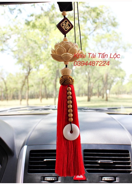 Dây , khánh treo hoa sen gỗ hoàng dương mệnh hỏa , thổ