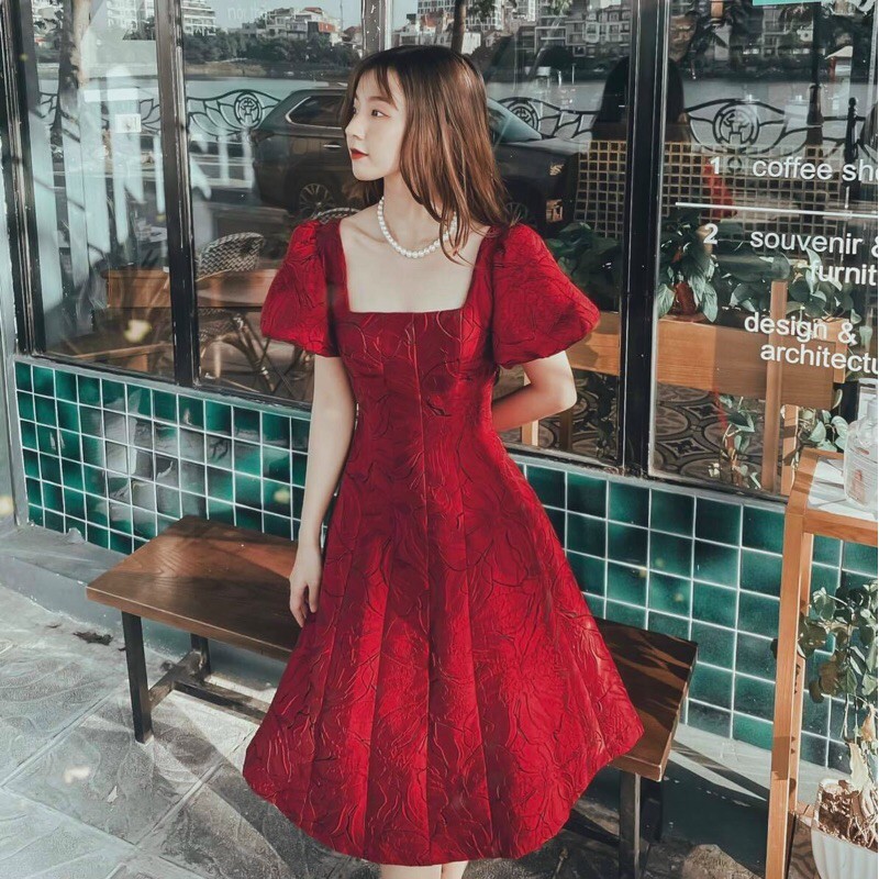 🥇SIÊU PHẨM ĐẦM GẤM HOA NƠ LƯNG