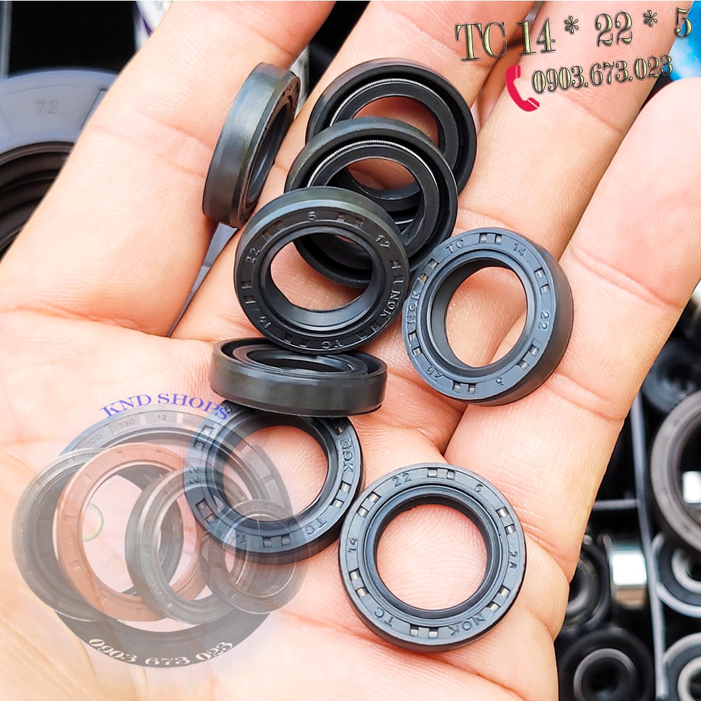Phốt dầu TC 14*22*5, Phớt chặn nhớt trục chuyên cho phụ tùng máy rửa xe cao áp mimi | KND Shops