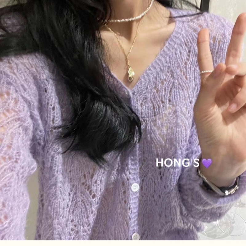 Áo Khoác Cardigan Dệt Kim Mỏng Dáng Rộng Chống Nắng Thời Trang Mùa Hè Mới Cho Nữ