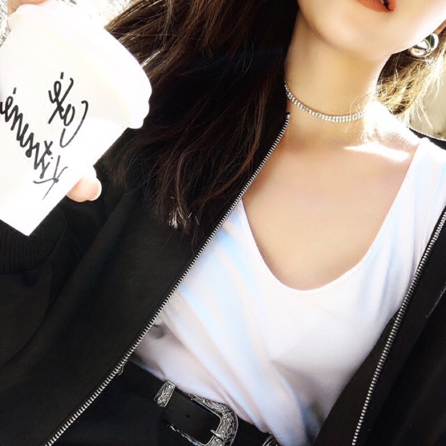 Vòng cổ Choker đá 2 hàng