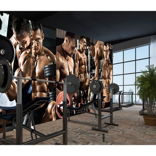 Tranh dán tường phòng gym 2 BINBIN GY02 (Kích thước  :tuỳ chọn)