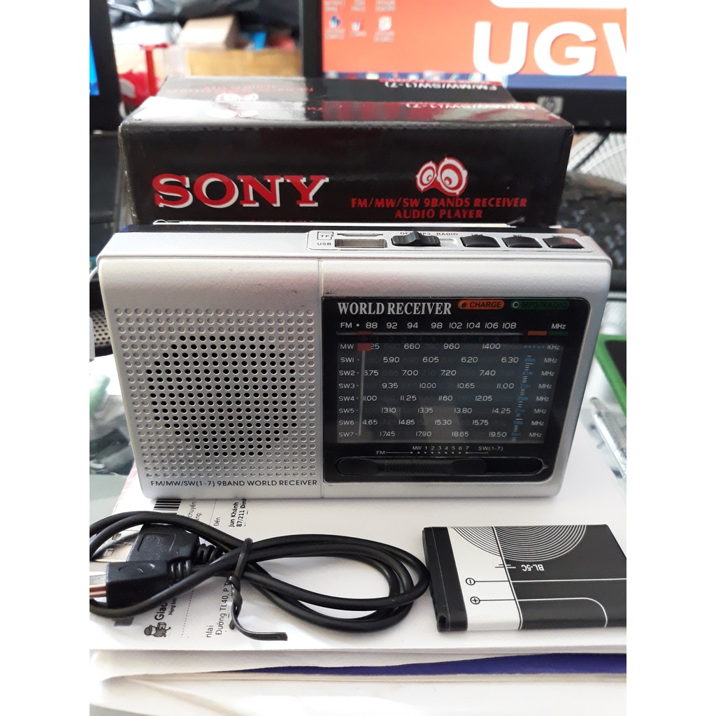 Loa hát thẻ nhớ, usb SONY SW-525U có radio