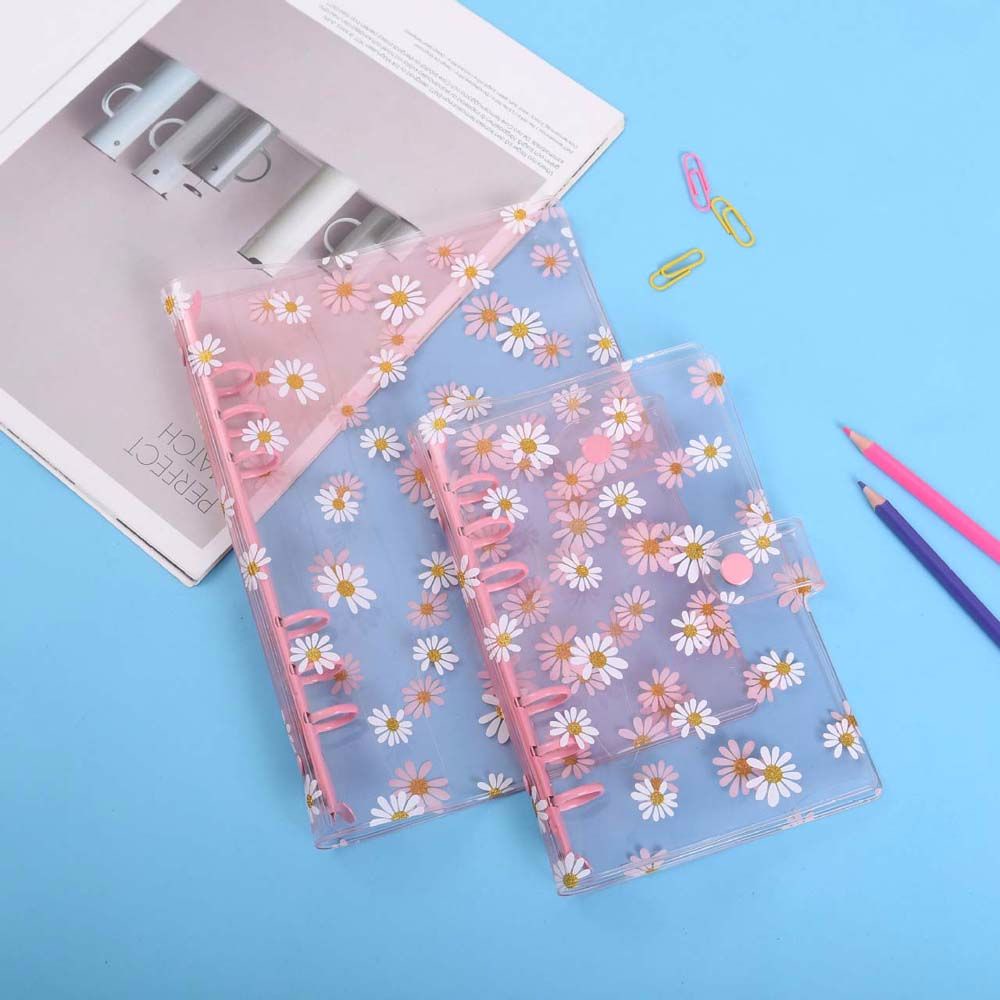 Bìa đựng hồ sơ 6 ngăn trong suốt họa tiết hoa cúc xinh xắn