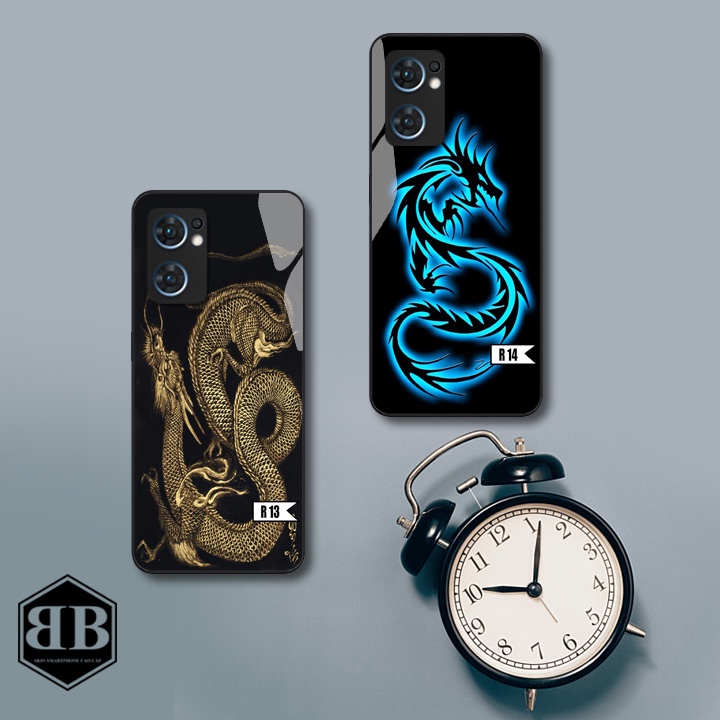 Ốp lưng kính cường lực Oppo Reno 7  hình rồng