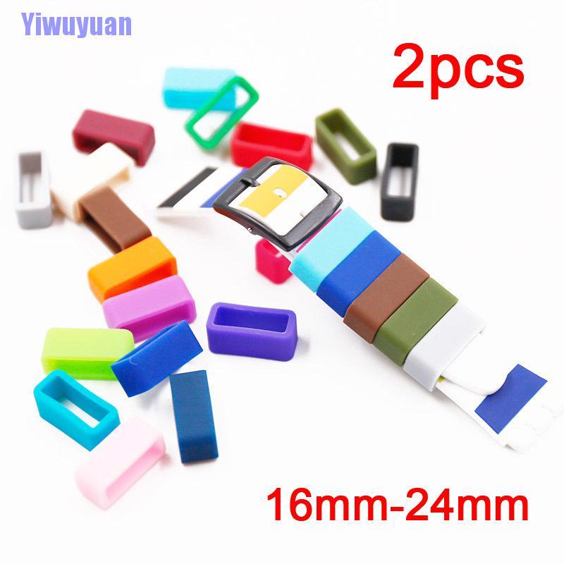 Set 2 Vòng Silicone Nhiều Màu Dùng Để Giữ Dây Đồng Hồ Đeo Tay