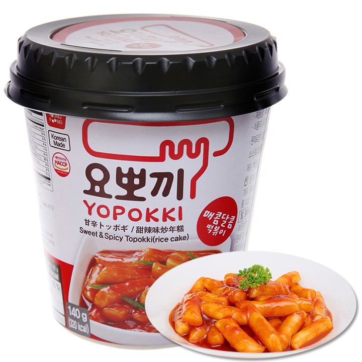 [CAY NGỌT] Bánh Gạo Young Poong Topokki Vị Cay Ngọt Nhập Khẩu Hàn Quốc Dạng Ly (140g/ly)