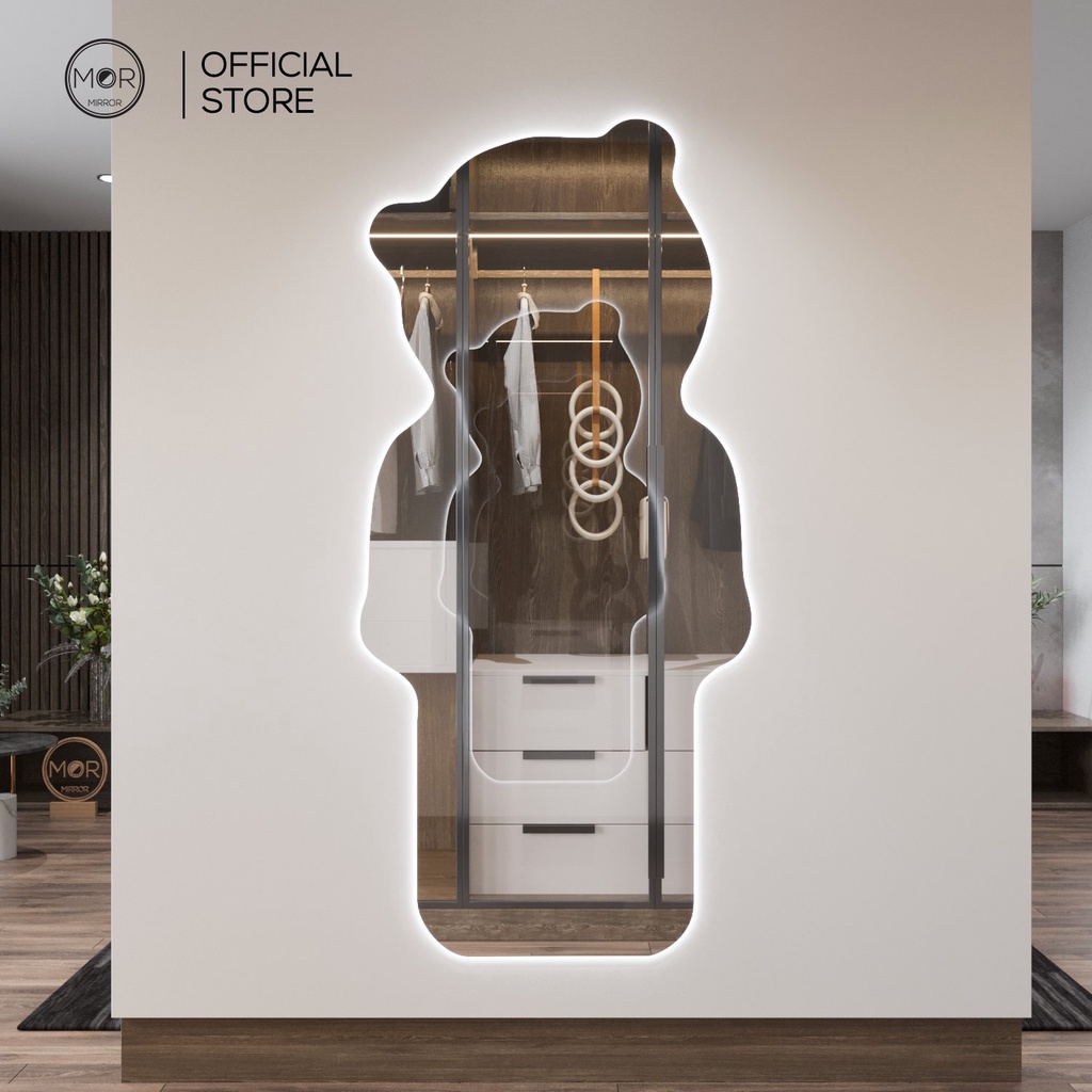 Gương Toàn Thân Decor Hình Chú Gấu Cao Cấp MOR Mirror Nhiều Kích Thước Đầy Đủ Phụ Kiện