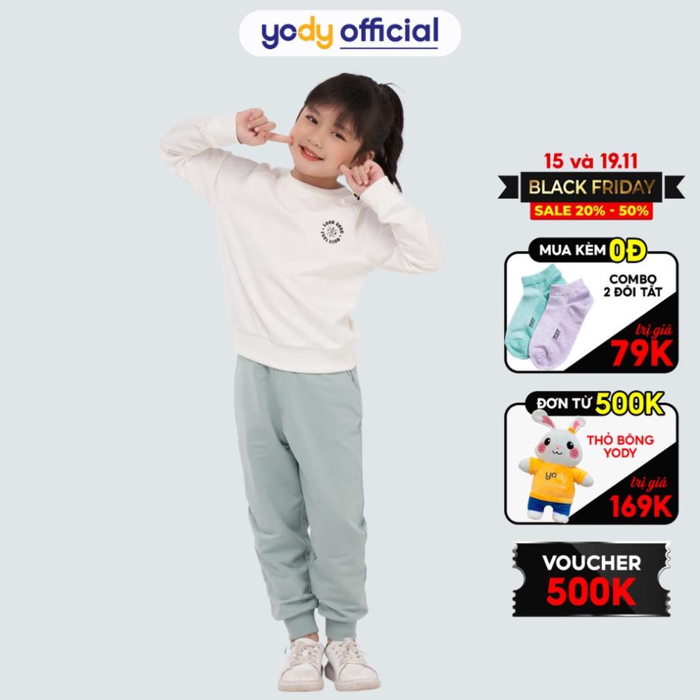 12.12 Bộ đồ nỉ cho bé thương hiệu YODY chất liệu da cá cho bé trai bé gái - BDK4010 *