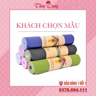 Thảm yoga 2 lớp cao cấp tpe dày 6mm