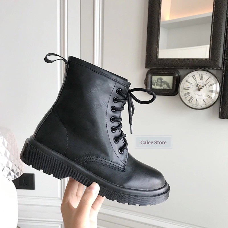 CAO CẤP FULLBOX Boots COMBAT nữ cổ cao da mềm chất đẹp, màu đen chuẩn size có sẵn bốt đế bệt boot chiến binh | BigBuy360 - bigbuy360.vn