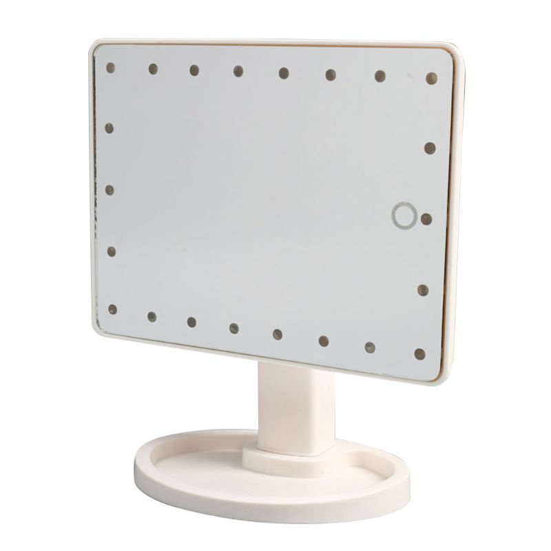 Gương Trang Điểm Để Bàn Cảm Ứng Xoay 360 Độ Có Đèn° Gương Trang Điểm Xoay Được Tiện Dụng