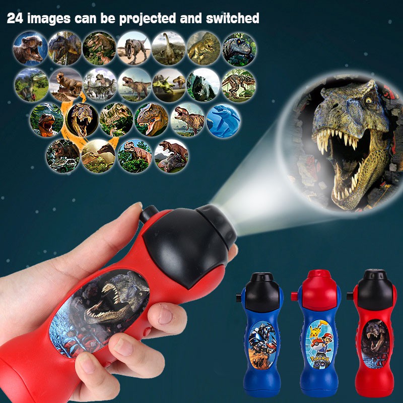 Đèn pin chiếu hình đồ chơi với 24 họa tiết độc đáo dùng giáo dục cho bé