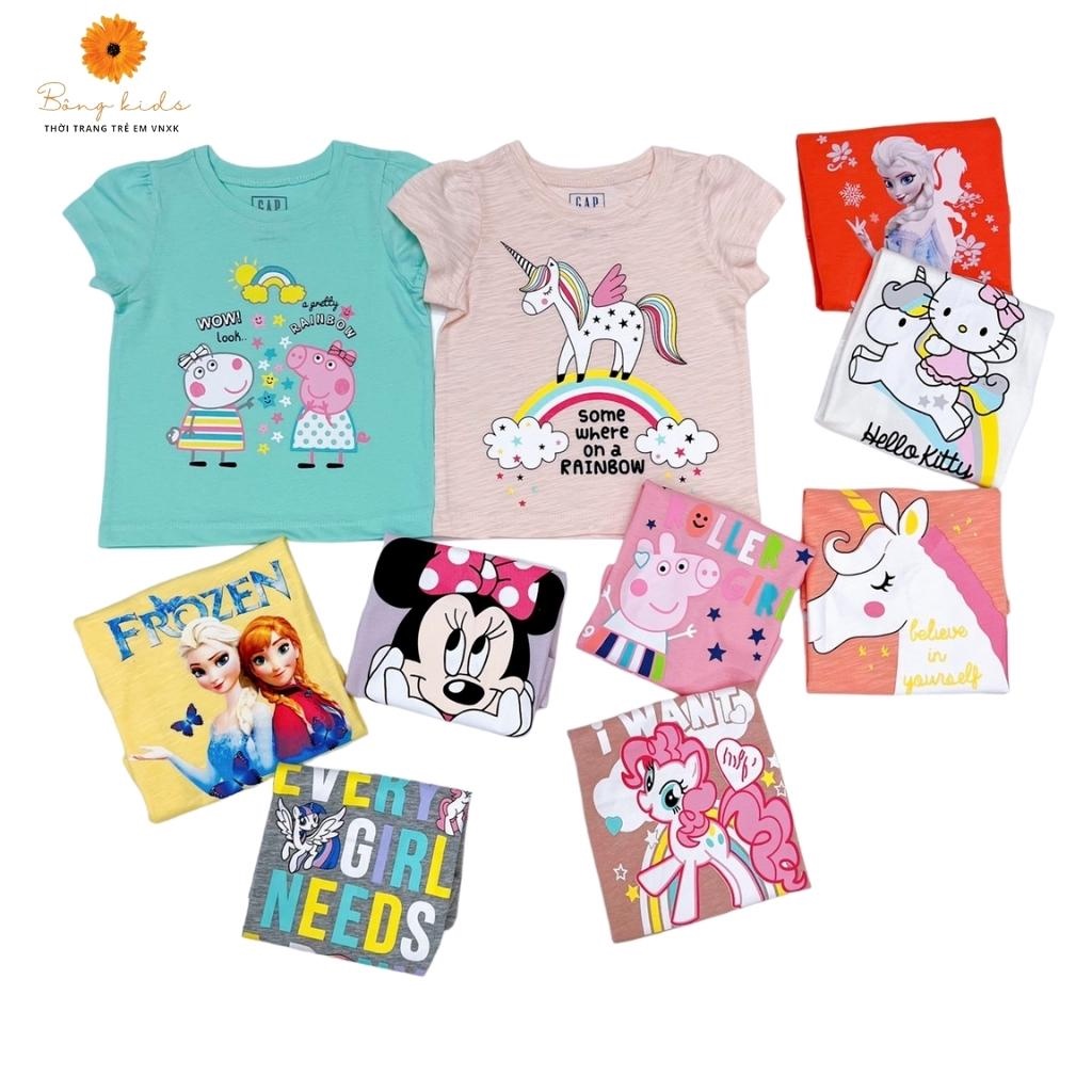Áo thun cho bé gái, áo phông bé gái chất cotton mềm mát, size 1 - 7 tuổi - BONGKIDS