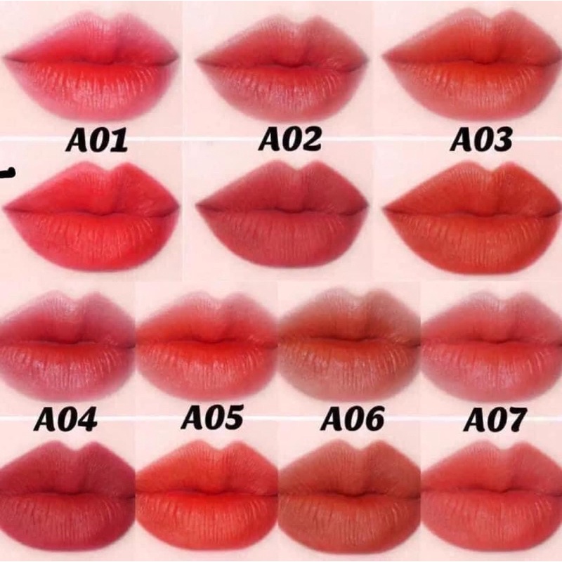 Son Kem Lì Black Rouge Air Fit Velvet Tint màu 01/02/03/04/05/06/07/12