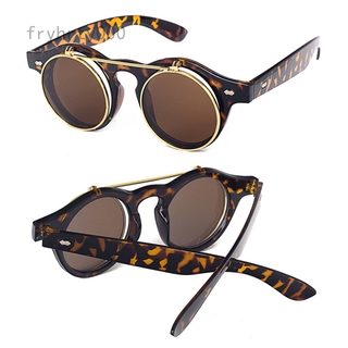 Kính mát tròn hai lớp nắp lật phong cách cổ điển thời trang Panhrty000 Yueqinhaishang