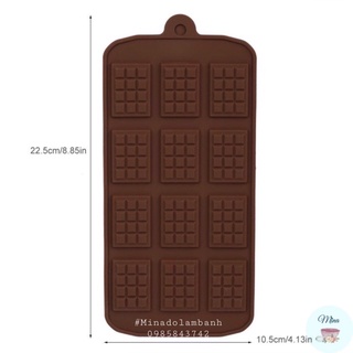 Khuôn Silicone hình Miếng Socola
