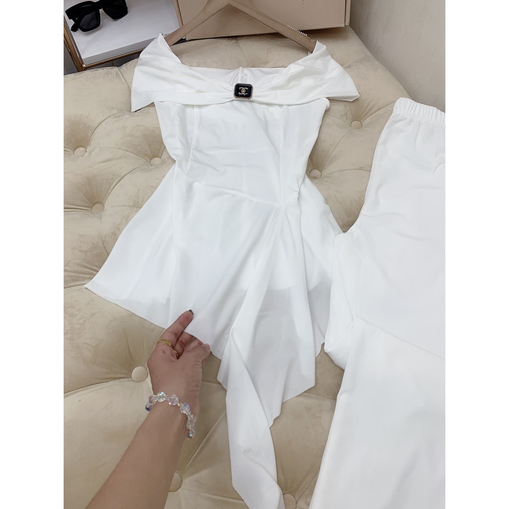 Set Bộ Trễ Vai Logo Thiết Kế Đi Biển Siêu Hot | BigBuy360 - bigbuy360.vn