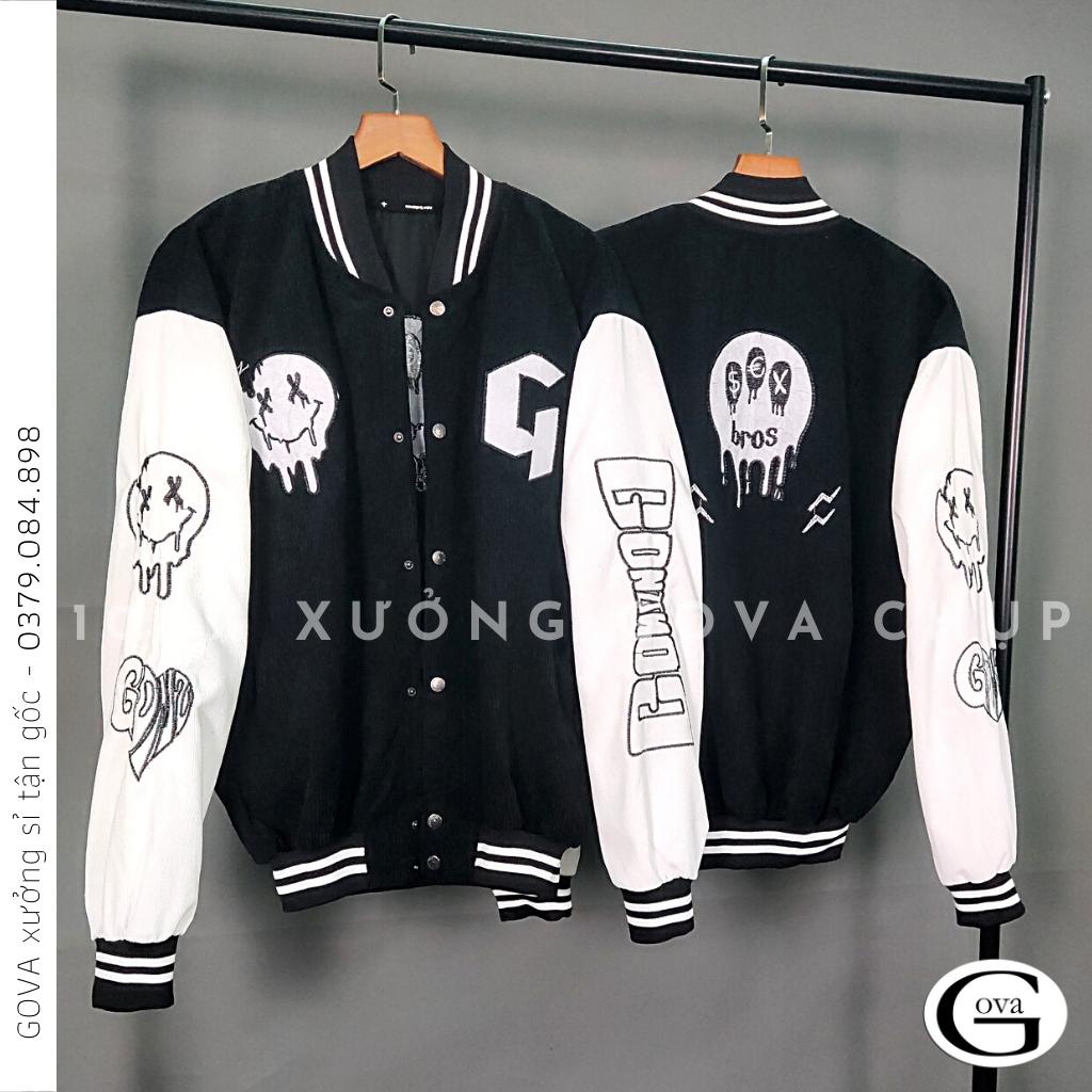 Áo Khoác Nhung Gân Tăm GONZ BROS Form Rộng Ulzzang, Áo Khoác Nhung Nam Nữ Cực Đẹp GOVA