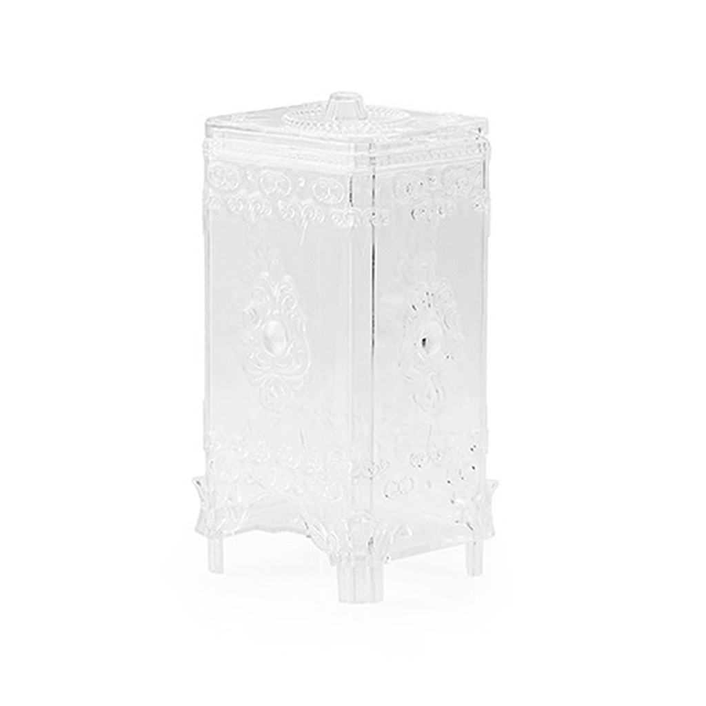 Giá Đỡ Bông Tẩy Trang Tự Điều Chỉnh Kèm Nắp Đậy Tiện Dụng