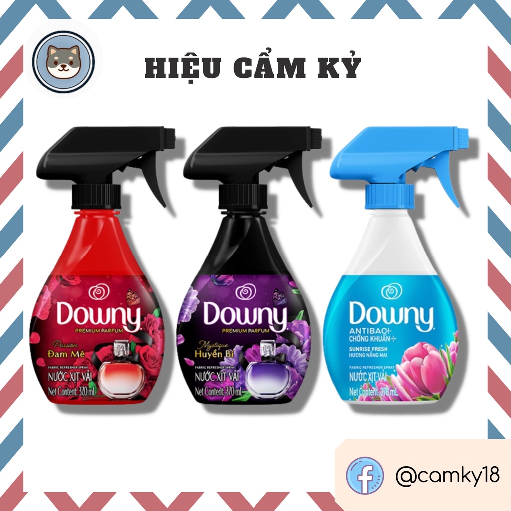 Xịt Vải DOWNY Chai 370ml Hương Nắng Mai/ Huyền Bí/ Đam Mê