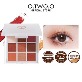 Bảng phấn trang điểm mắt O.TWO.O màu mờ ngọc trai 9 màu 110g