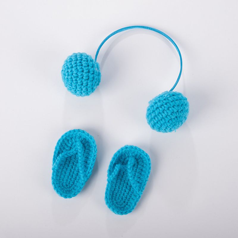 Set 2 Chiếc Dép Len Phụ Kiện Chụp Hình Cho Bé Sơ Sinh