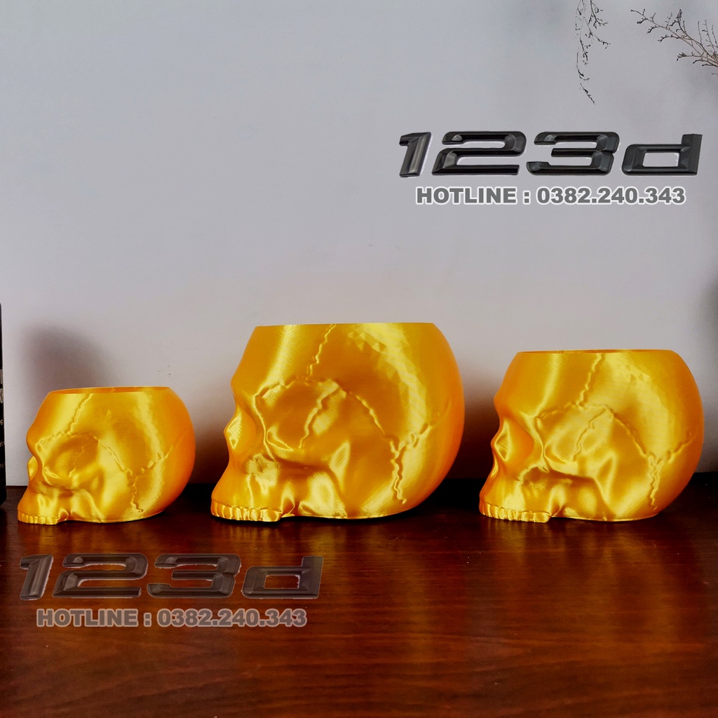 Mô hình đầu lâu_vase skull_ Trang trí nhà cửa, decor, event, Halloween độc đáo ấn tượng bằng công nghệ in 3d