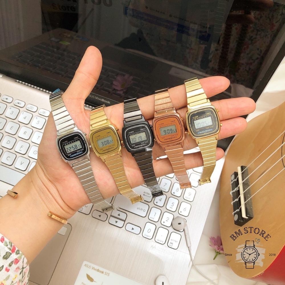 Đồng Hồ Điện Tử Nữ La670 Dây Thép, Mặt Vuông Bản Mini, Trẻ Trung, Nữ tính, Thanh Lịch