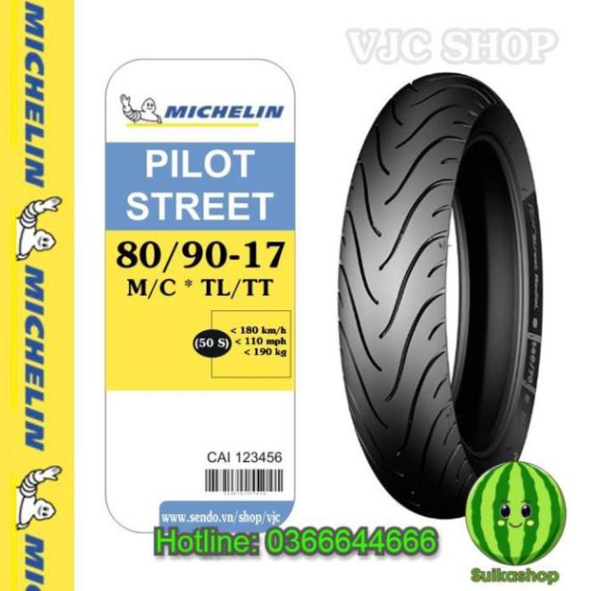 Lốp xe máy Michelin 80/90-17 Pilot Street
