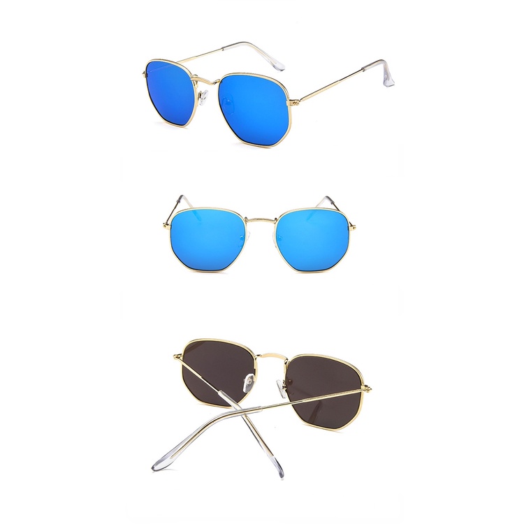 Kính Mát Chống Tia UV400 Hình Bầu Dục Tròn Nhiều Màu Cổ Điển Thời Trang Unisex