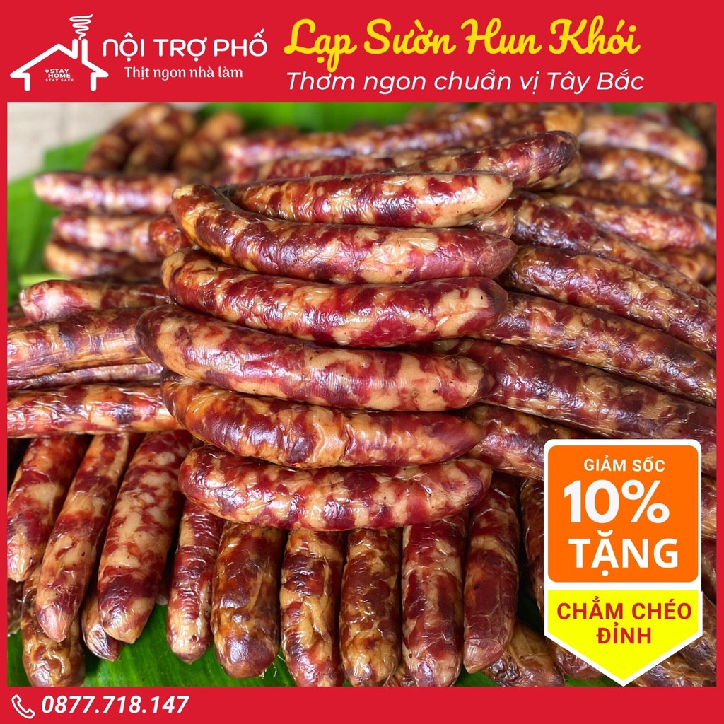 Lạp xưởng hun khói Nội Trợ Phố | Đặc sản Lạp sườn gác bếp Tây Bắc | thơm ngon chuẩn vị 5⭐(500g) | Tặng CHẲM CHÉO ĐỈNH | BigBuy360 - bigbuy360.vn