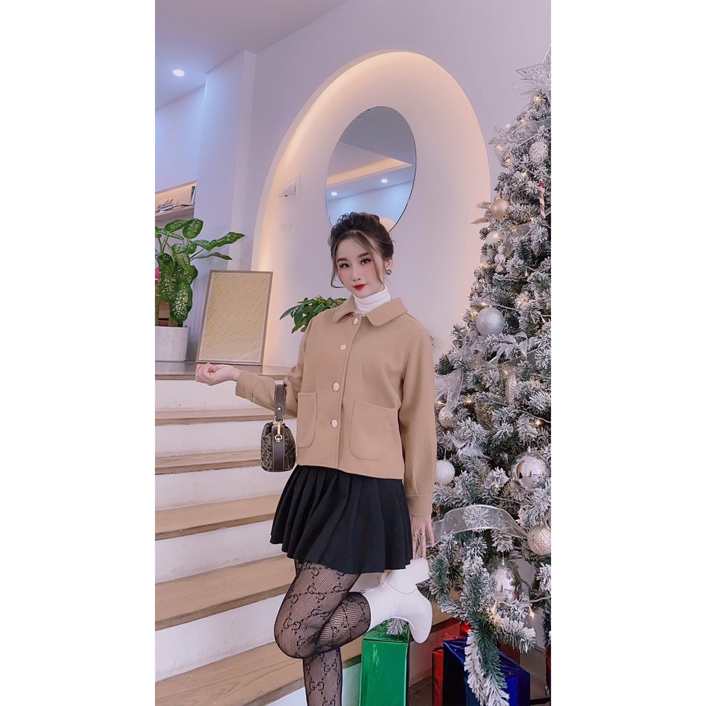 BÁN SỈ ÁO DẠ CÚC MỀM 2 TÚI CHO NỮ