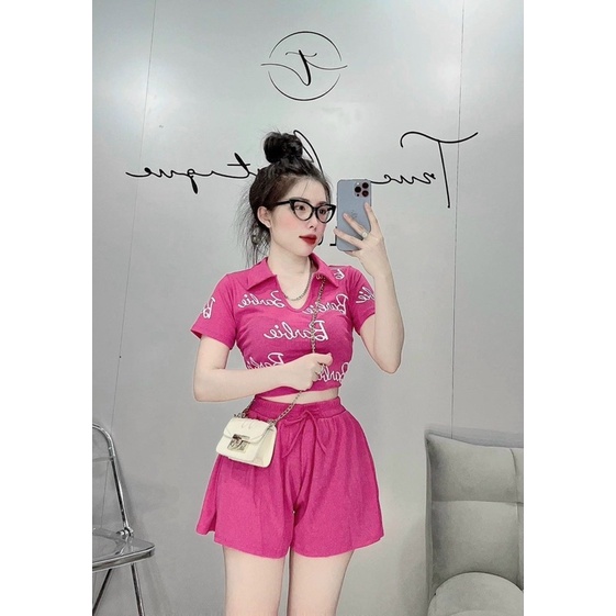 SET ÁO CỔ BẺ BARBIE KÈM QUẦN ĐÙI XOÈ