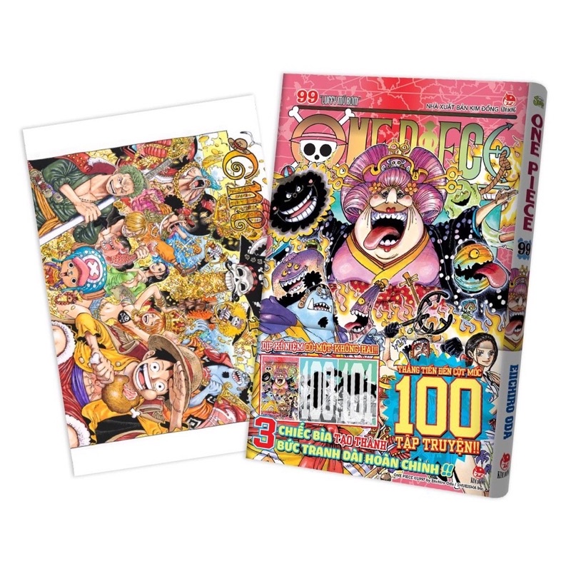 Truyện tranh: One Piece tập 99.100.101 (nguyên seal, kèm obi, postcard)