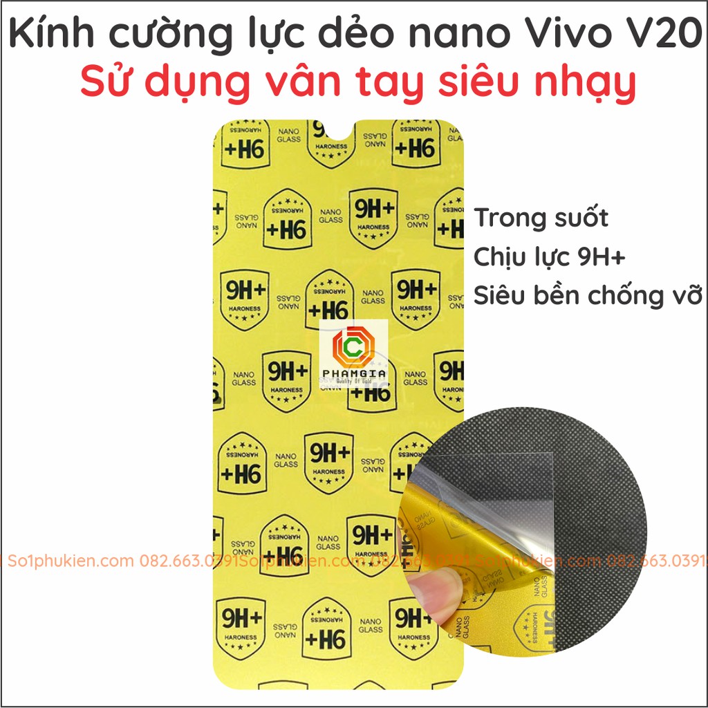 Dán cường lực dẻo nano Vivo V20 siêu bền siêu bảo vệ