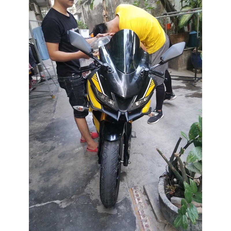 Kính hậu kiếng hậu zin có tem kawasaki ninja300 xịn có khớp xoay r15 cbr gsx ninja300 ninja300